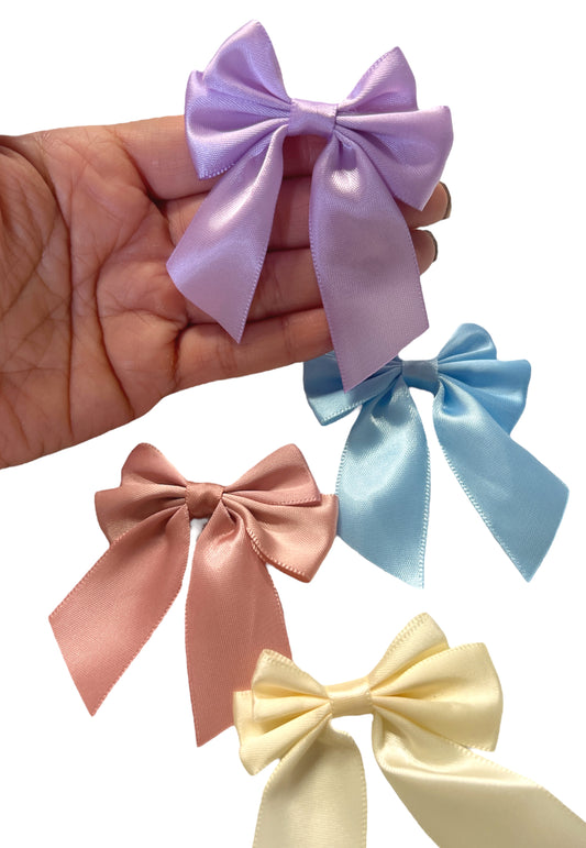 Silk Pre-made Bow set of 8pcs