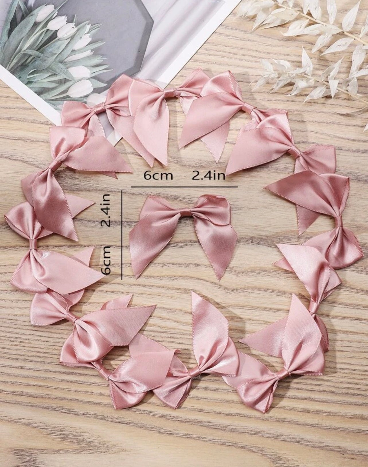 Silk Pre-made Bow 5pcs