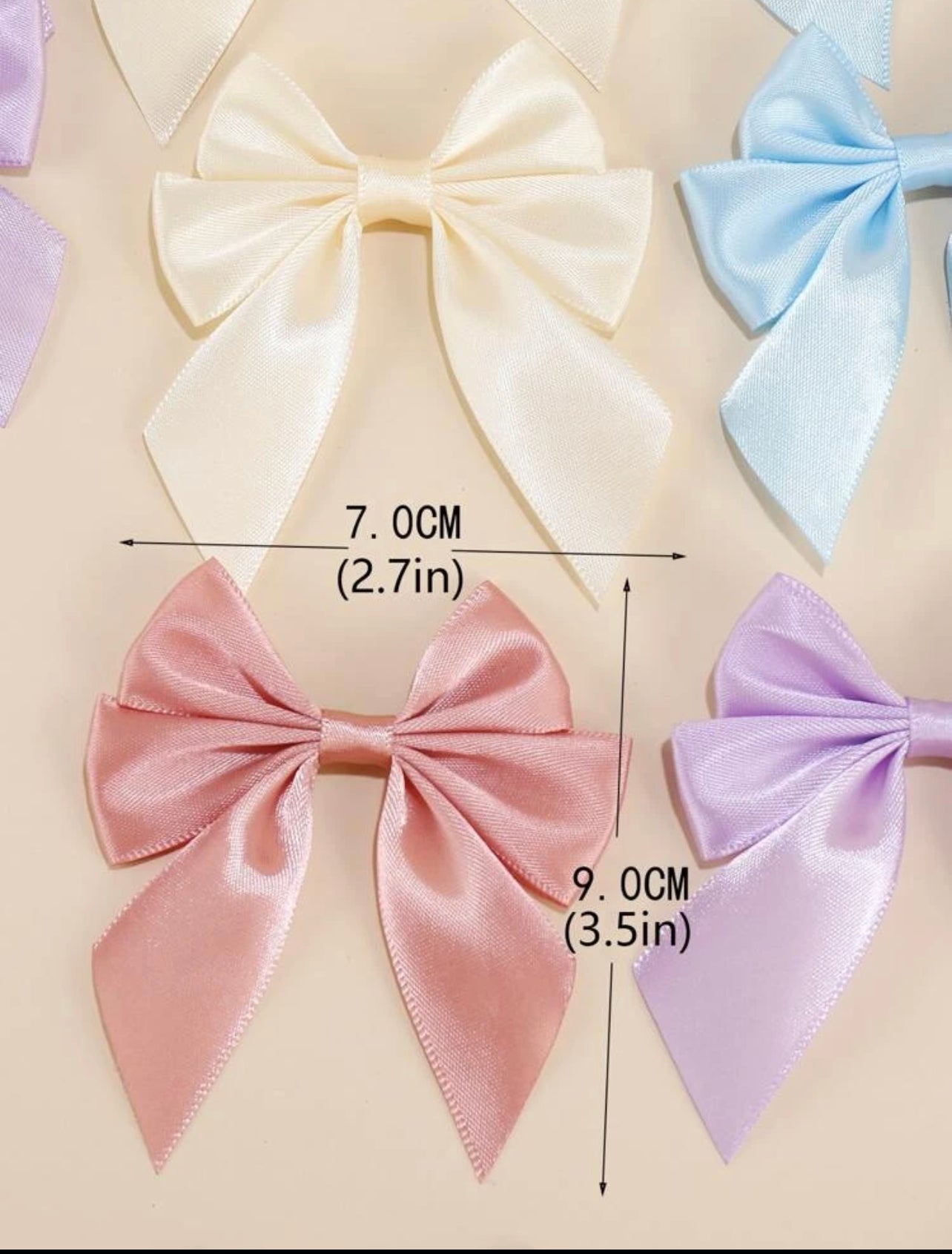 Silk Pre-made Bow set of 8pcs