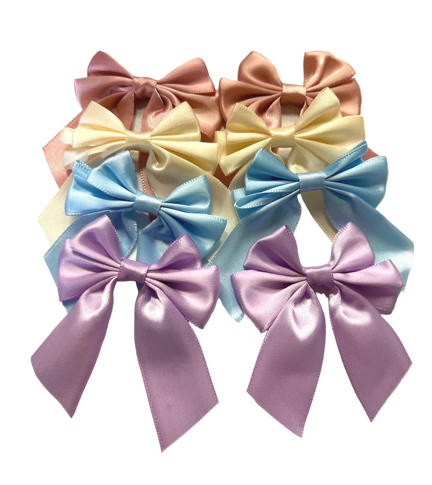 Silk Pre-made Bow set of 8pcs