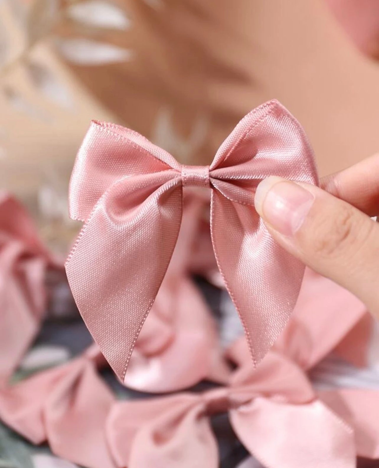 Silk Pre-made Bow 5pcs