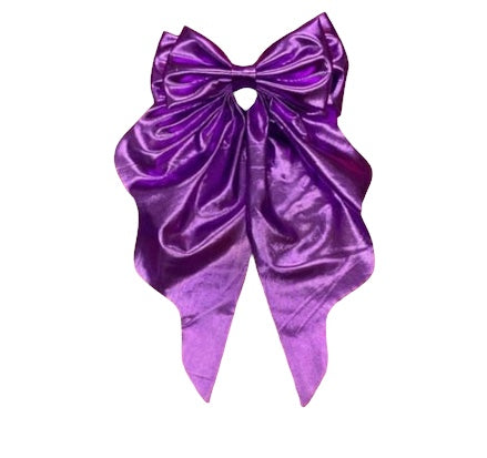 Purple DIY Pre cut Coquette HairBow Adult Size