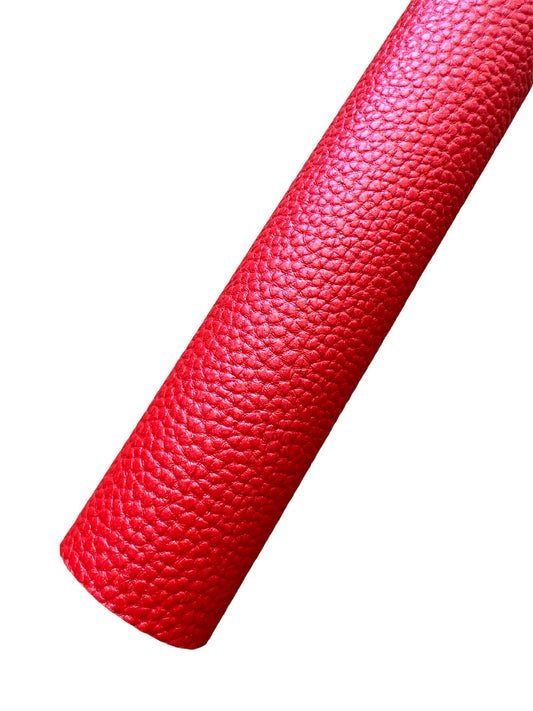 Red Solid Shiny Finish Litchi Roll 9x26inches